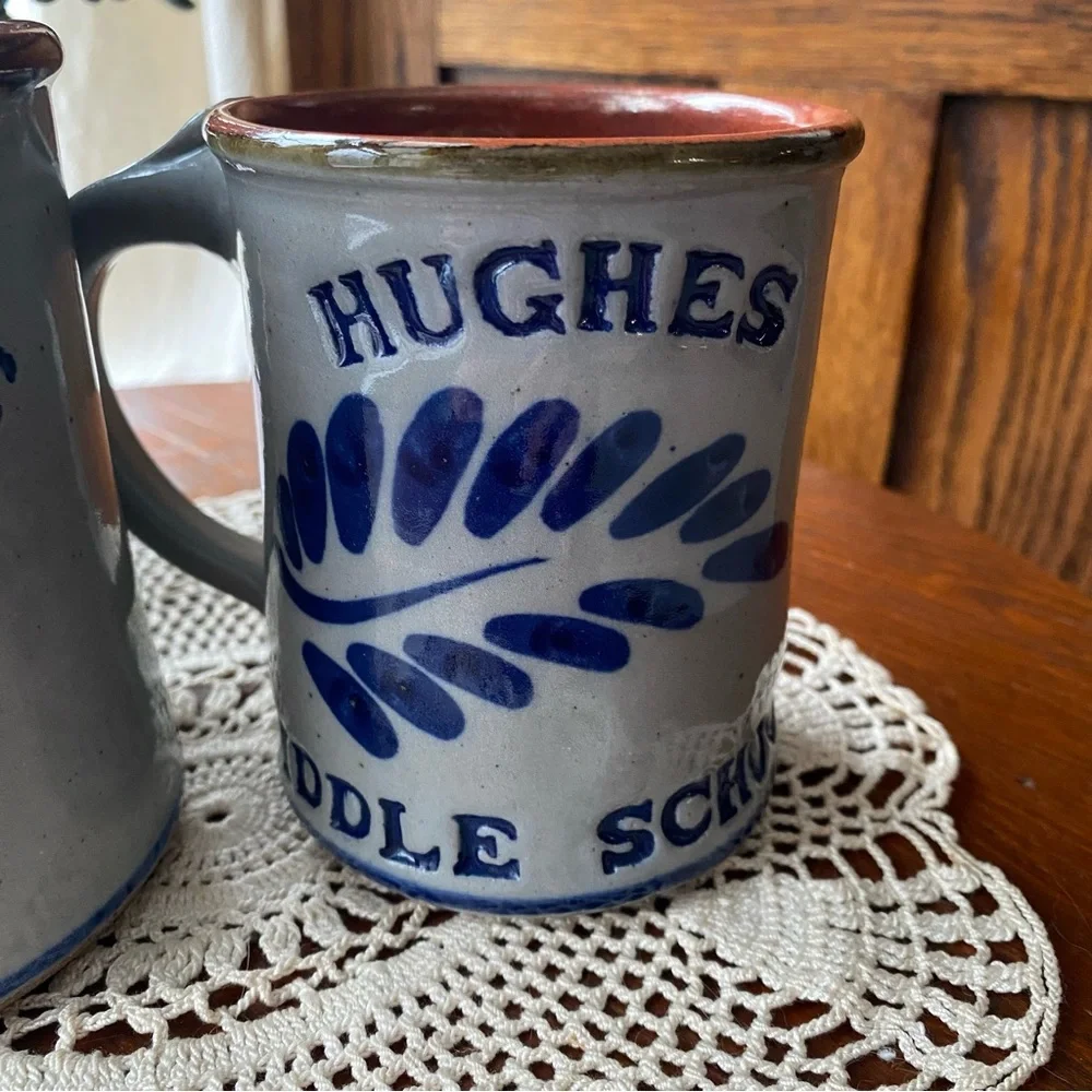 Blue and White Ceramic Mugs